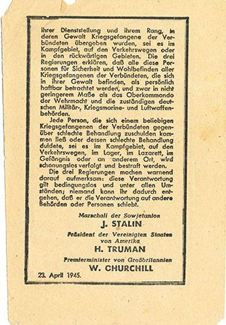 Page 121a, German leaflet