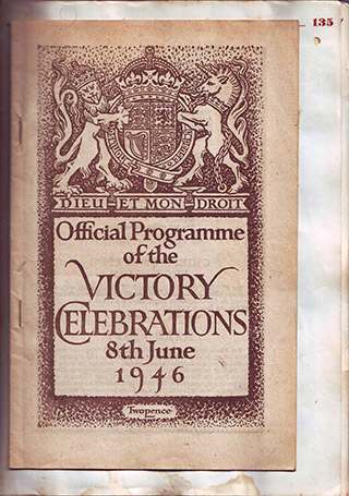 Page 126, Official Programme of the Victory Celebrations 8 June 1946