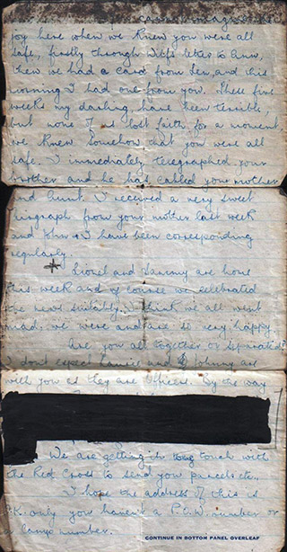 Page 15a, Letter from home.