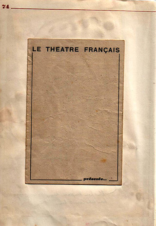 Page 53, Theatre Francais programme